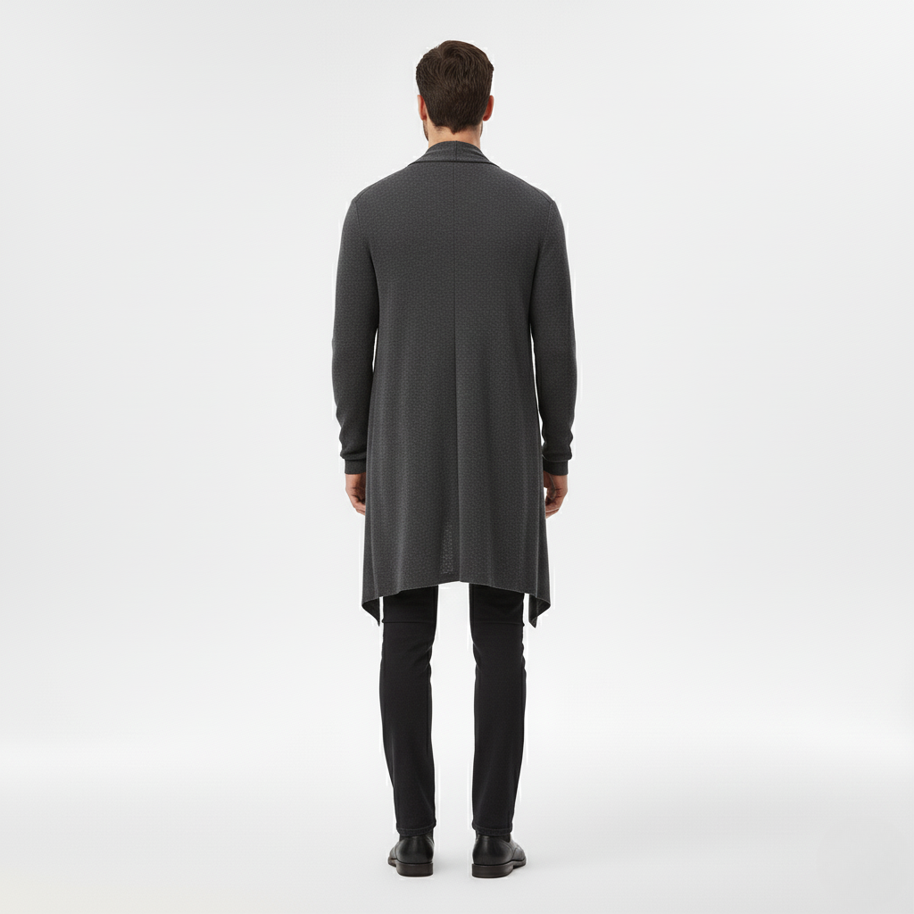 Men's Draped Knit Cardigan