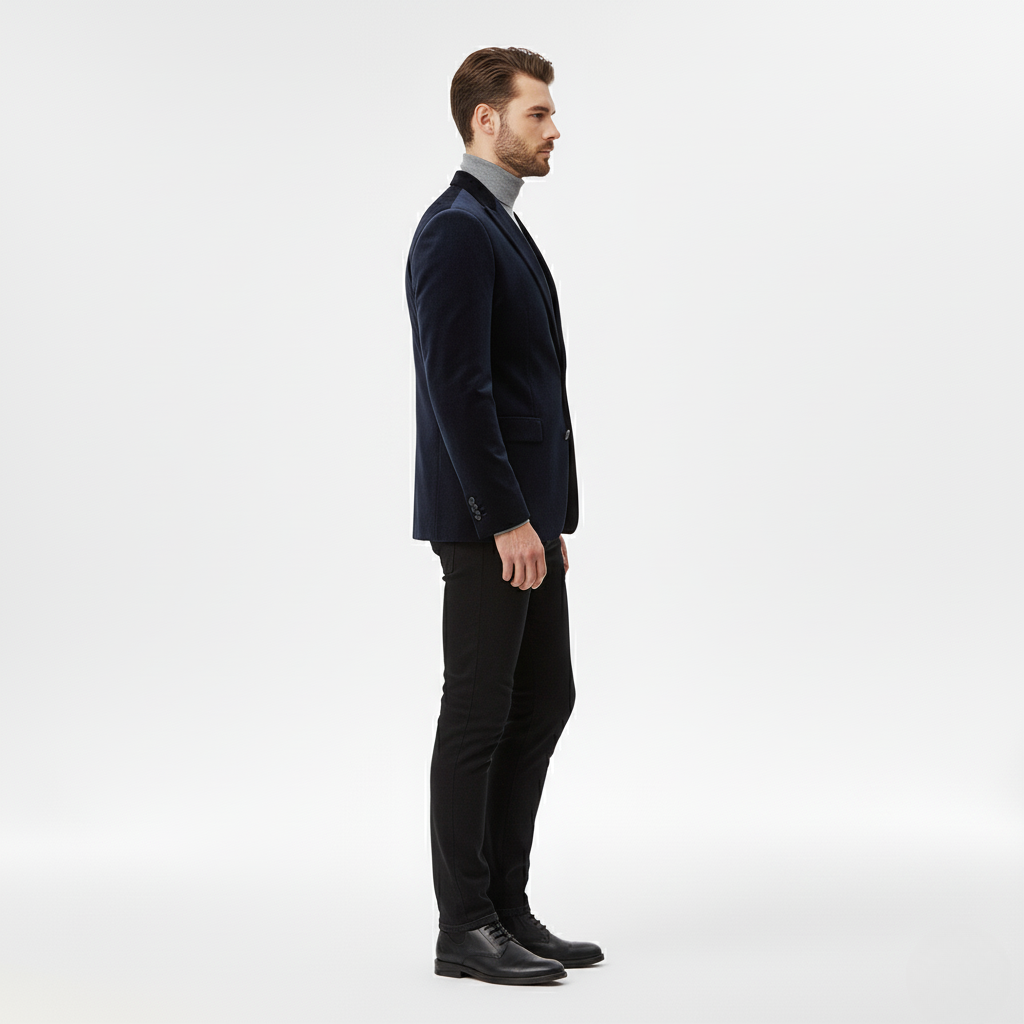 Men's Velvet-Finish Blazer