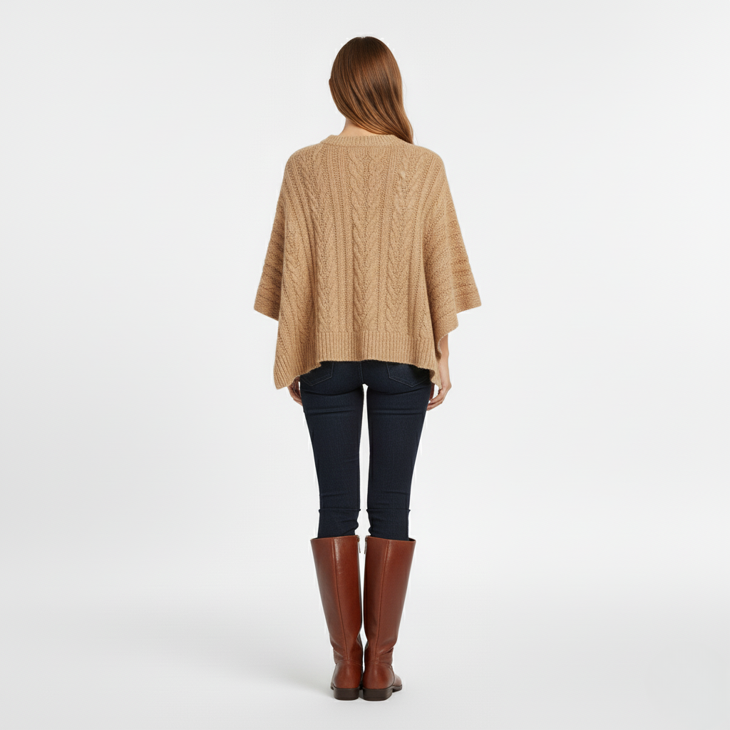 Women's Knit Poncho