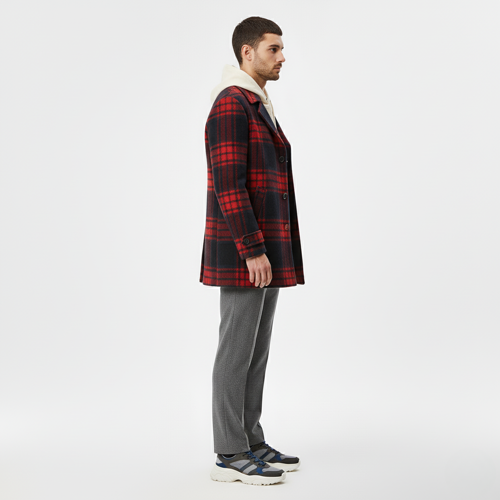 Men's Plaid Coat