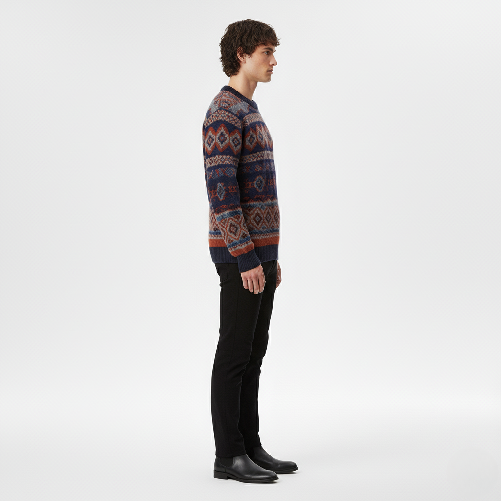Men's Fair Isle Knit Sweater
