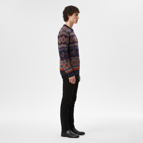 Men's Fair Isle Knit Sweater