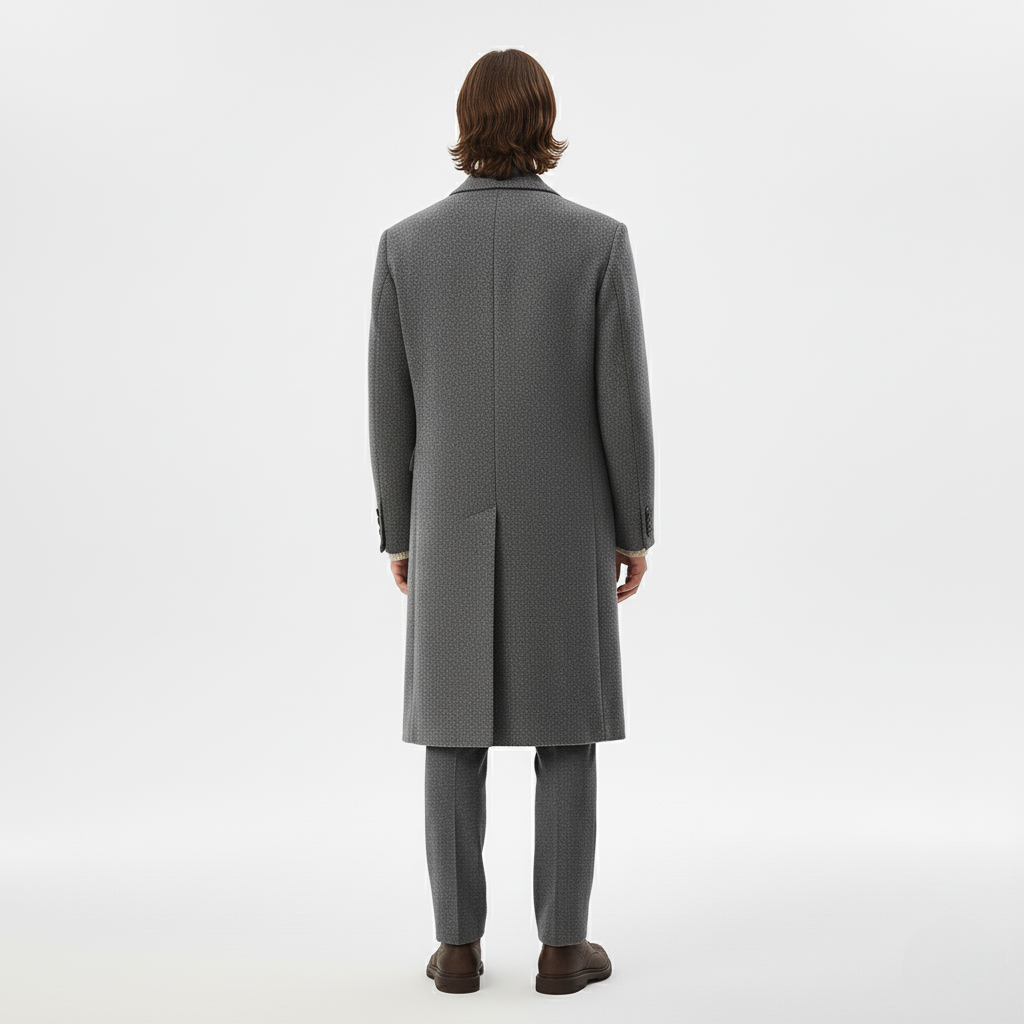 Men's Double-Breasted Overcoat