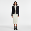 Women's Cropped Navy Blazer
