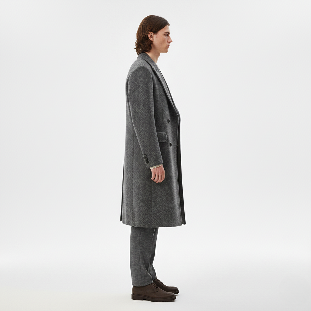 Men's Double-Breasted Overcoat