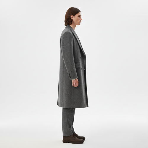 Men's Double-Breasted Overcoat