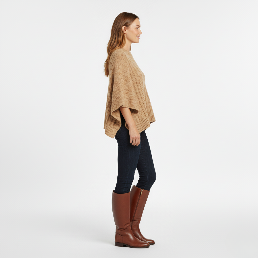 Women's Knit Poncho