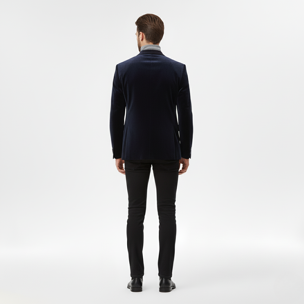 Men's Velvet-Finish Blazer